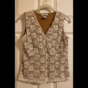 EUC Kathleen Kirkwood lace tank.